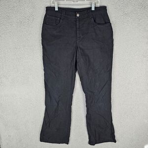 VTG Womens Patagonia Straight Leg Size 8 Black Brushed Ridge Jeans Ribbed